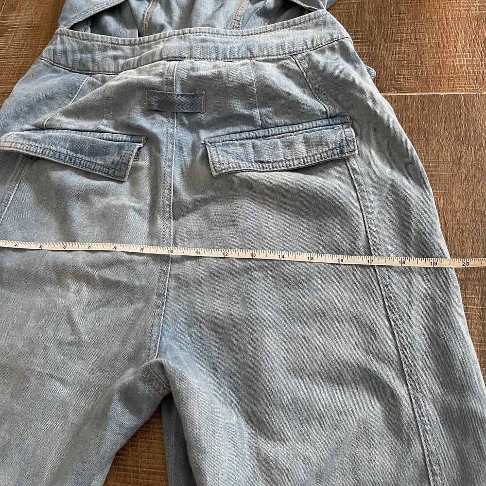 Free People Women's West Denim Utility Jumpsuit OB1160882 Mirage Blue Size Small - Picture 9 of 10